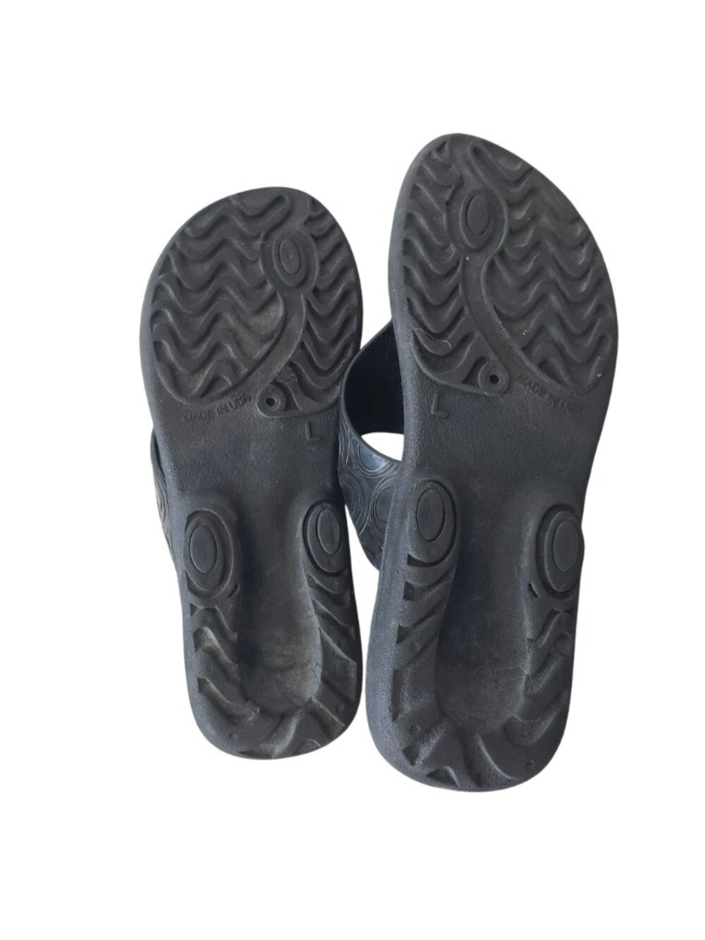 Okabashi Black Flip Flop Thong Orthopedic Sandals Arch Support Womens L - Picture 8 of 9